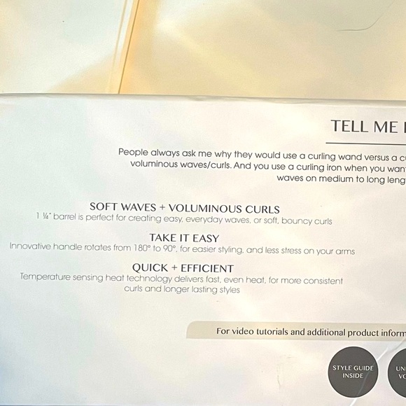 CURLING IRON KRISTIN ESS WAND HAIR TOOL SOFT WAVE 1 1/4” DIGITAL NEW GOLD PIVOTI - Picture 7 of 13